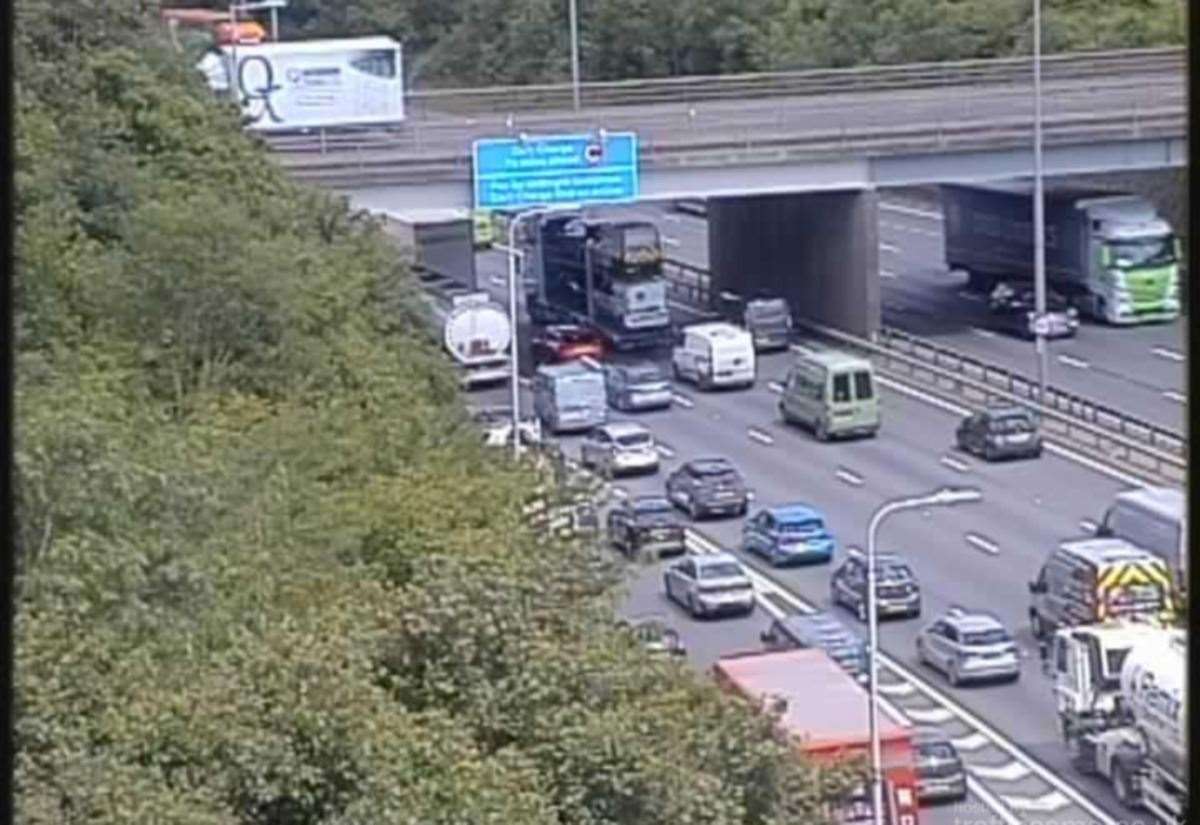 Traffic on the M25 by Dartford. Picture: National Highways