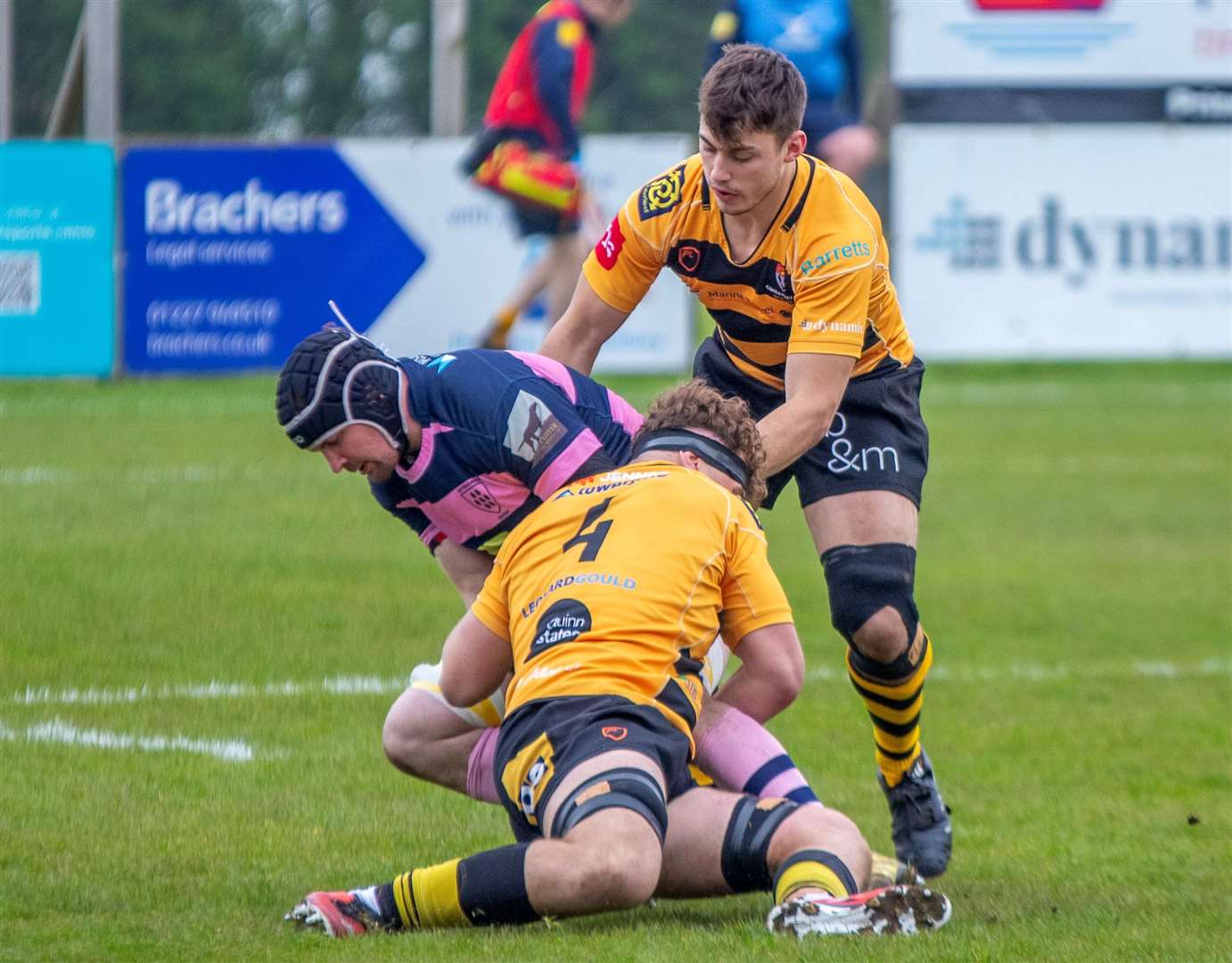 Cameron Murray and Harvey Furneaux team up to stop Sevenoaks. Picture: Phillipa Hilton