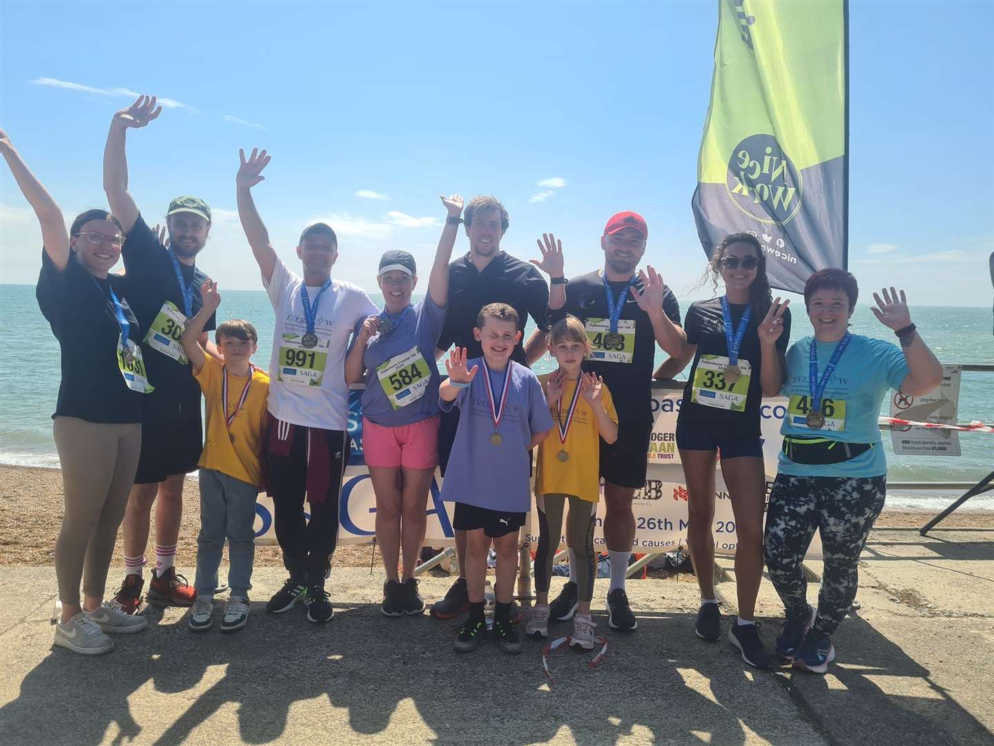 The team from Everglow – The Rebecca Kruza Foundation competed in a 10k run on May 26 to raise funds for the charity. Picture: Everglow