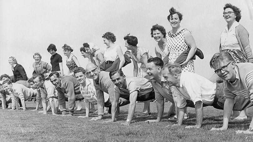 1985: The adult wheelbarrow race at Warners holiday camp at Minster, Sheppey, was always led to a few thrills and spills. Picture: Paul Carr