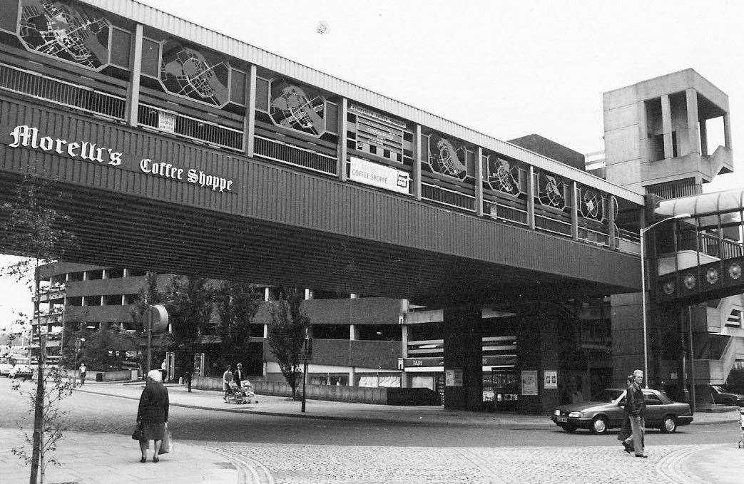 The old walkway in Canterbury city centre - linking the long-since demolished multi-storey with the shops. Picture: Paul Crampton