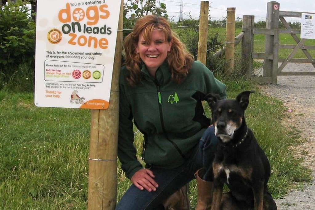 Jeskyns Ranger, Denise Bird with her dog Caleb.