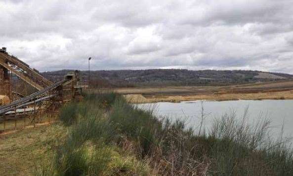 What the quarry currently looks like. Picture: David Lock Associates/Tarmac