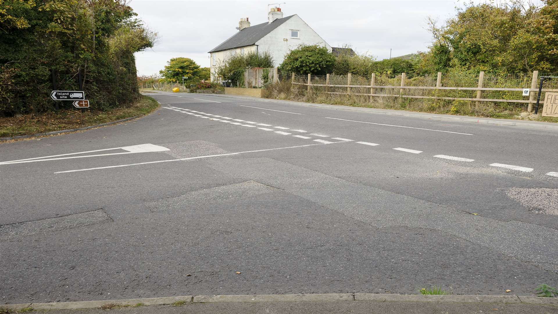 The junction of Bull Lane, Rochester Road and Pilgrims Way, Eccles