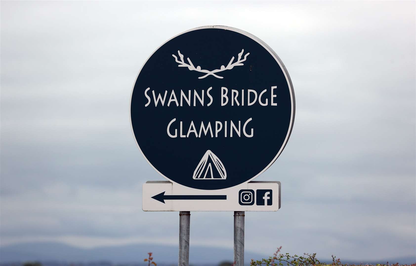 A sign for the Swanns Bridge Glamping site near Limavady in Co Londonderry (Liam McBurney/PA)