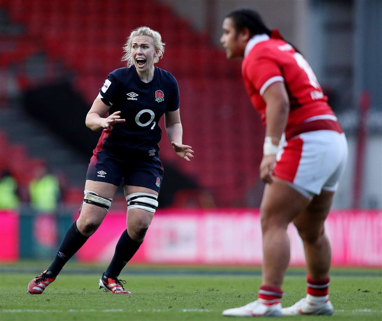 Rosie Galligan in Guinness Women's Six Nations action for England against Wales in March. Picture: RFU/England Rugby