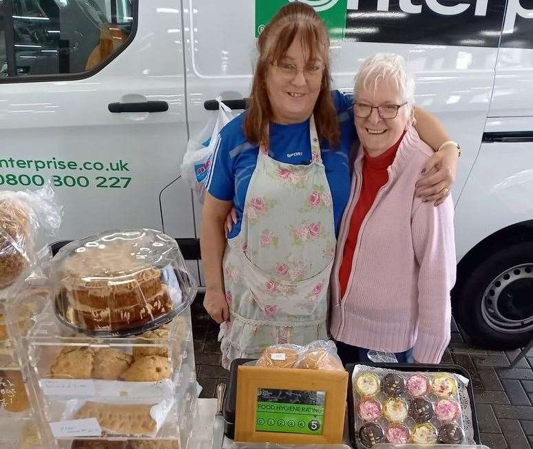 June Austin and Sheila Goodhew at Maidstone Market. Picture: Facebook
