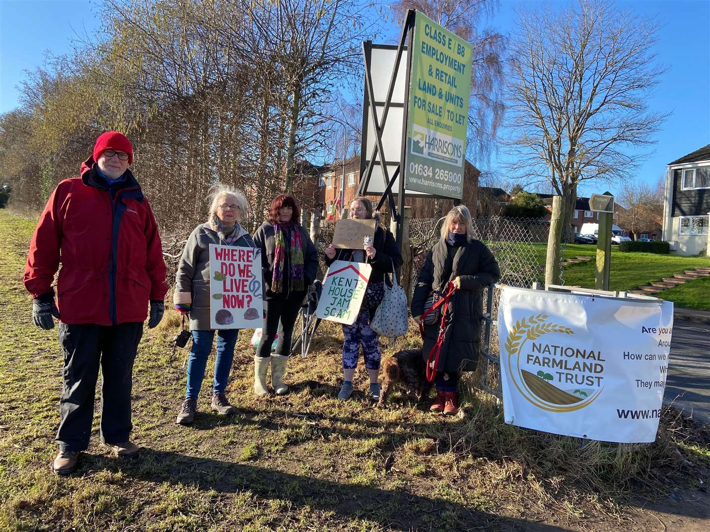 Campaigners were caught off guard when trees were felled early but still arrived on Monday for their planned protest