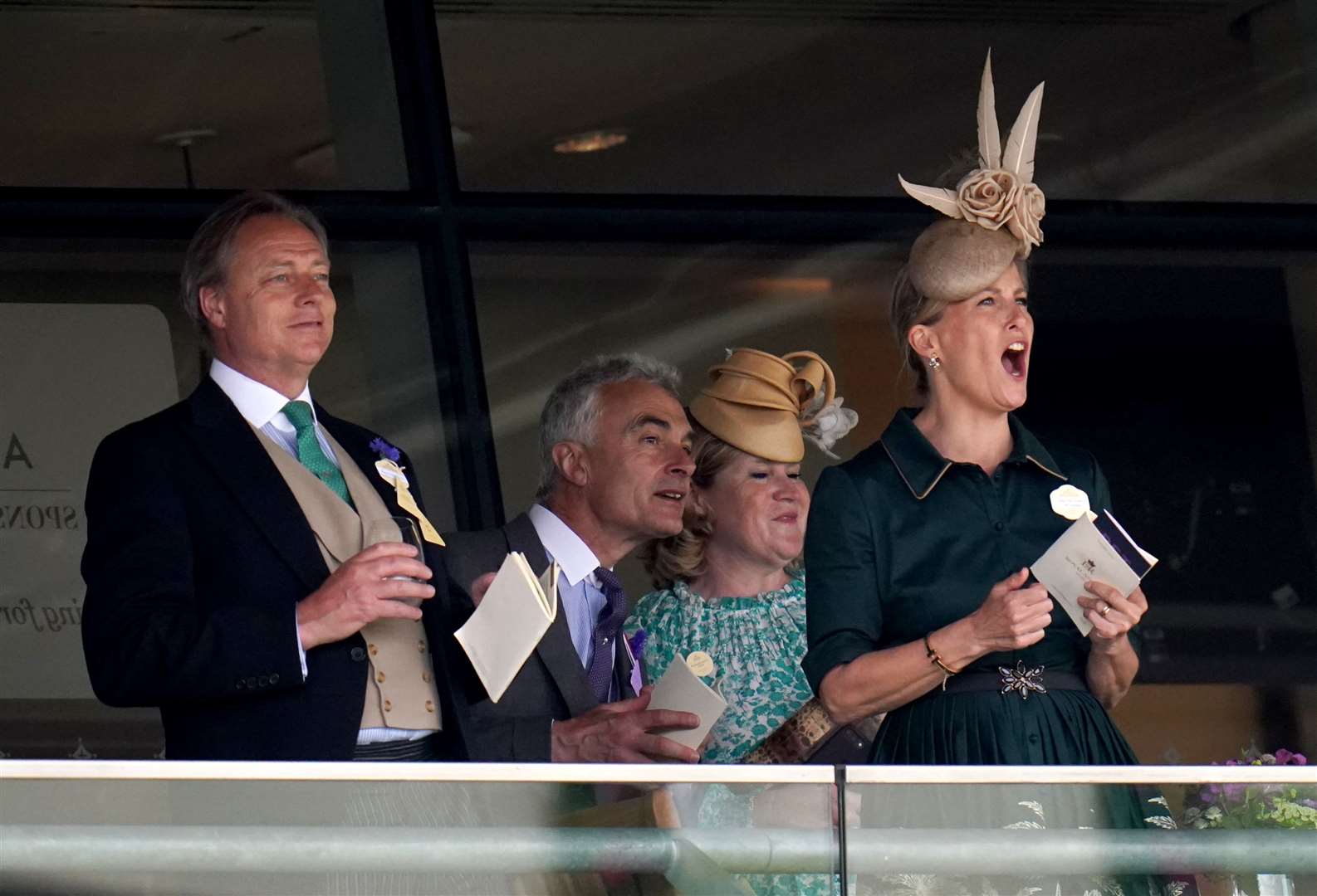 An animated Countess of Wessex during the Ribblesdale Stakes (Andrew Matthews/PA)