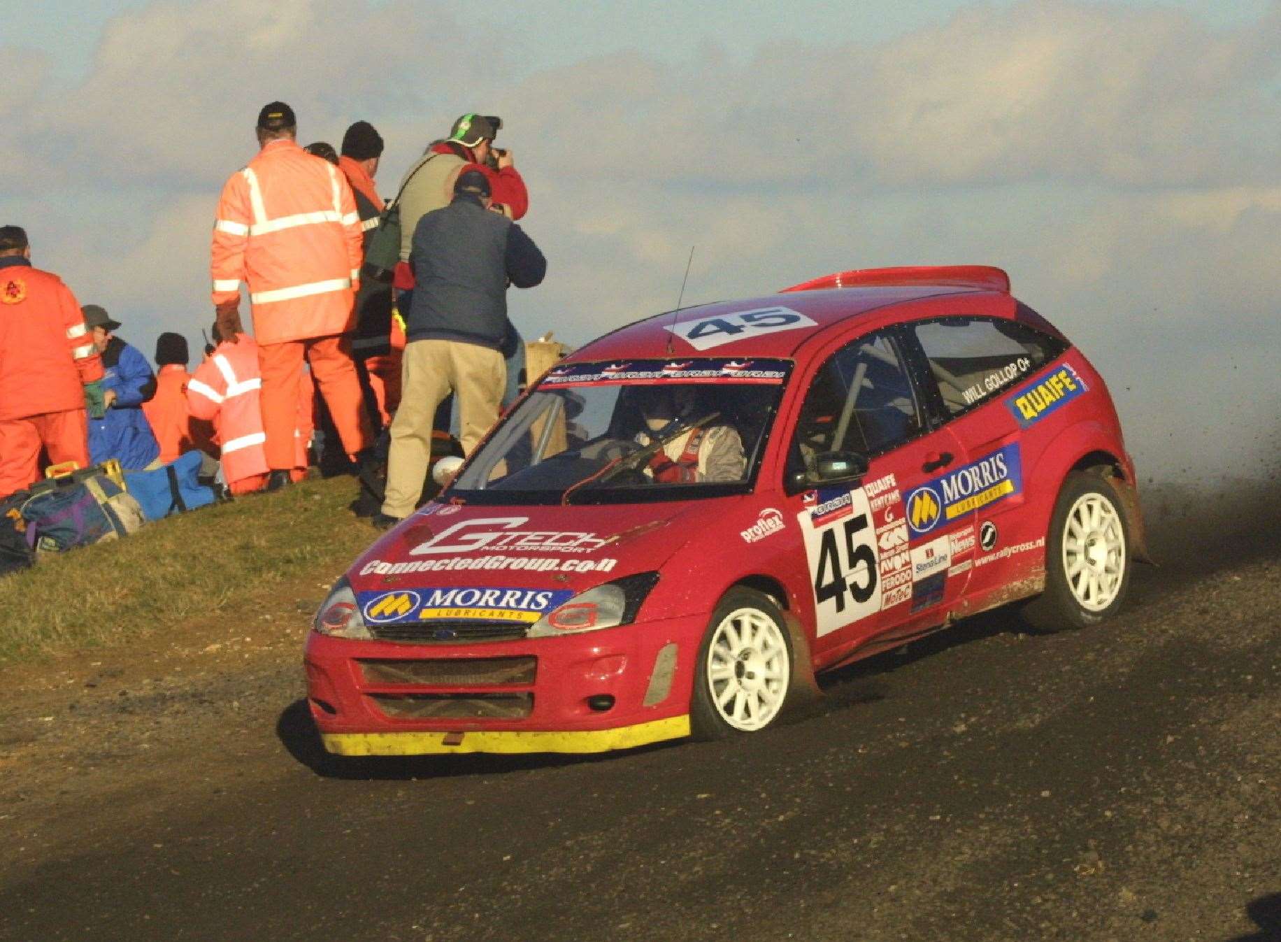 Will power: Rallycross legend Will Gollop races away from his rivals over Hoppy's Drop in the Supercar final at Brands Hatch in November 2003. Picture: Kerry Dunlop