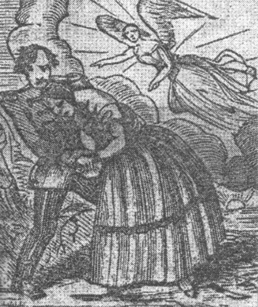 Dedea drew this picture of himself killing Caroline while languishing in his prison cell. Picture: From The Poisoners and Crimes of Passion by Ivan Sage