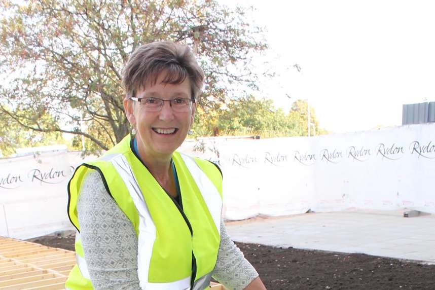 AmicusHorizon's regional director Eileen Martin put a copy of the Sittingbourne News Extra in the time capsule