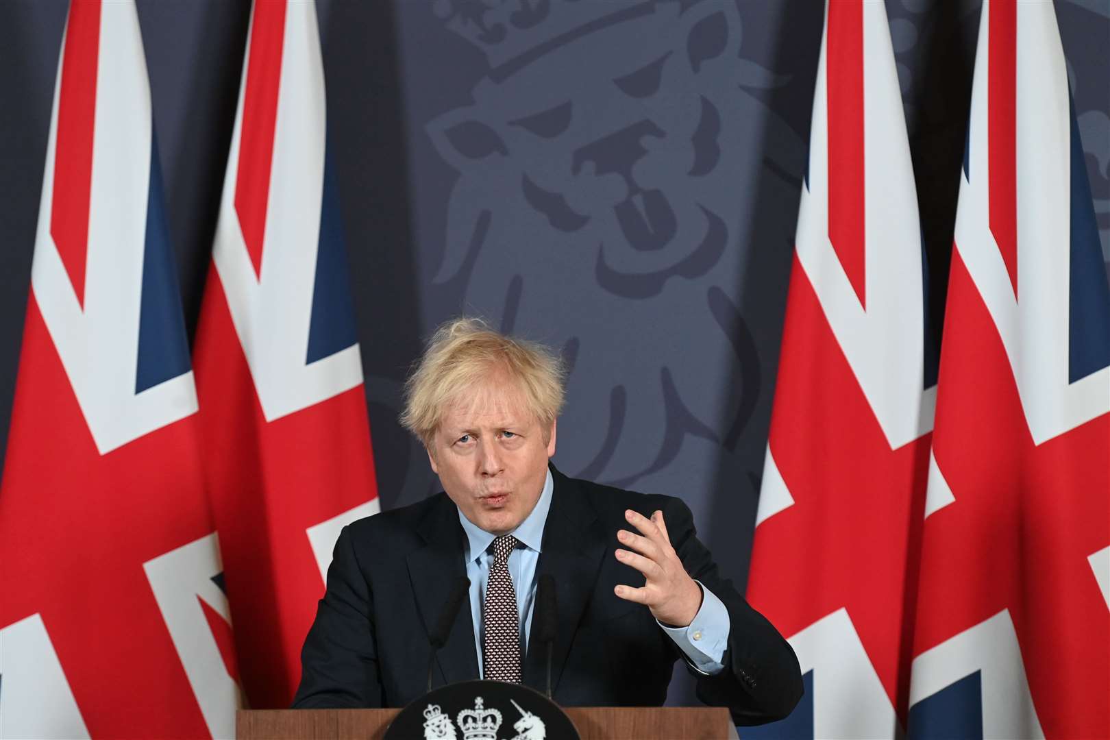 The Prime Minister gave a press conference after the deal was reached (Paul Grover/Daily Telegraph/PA)