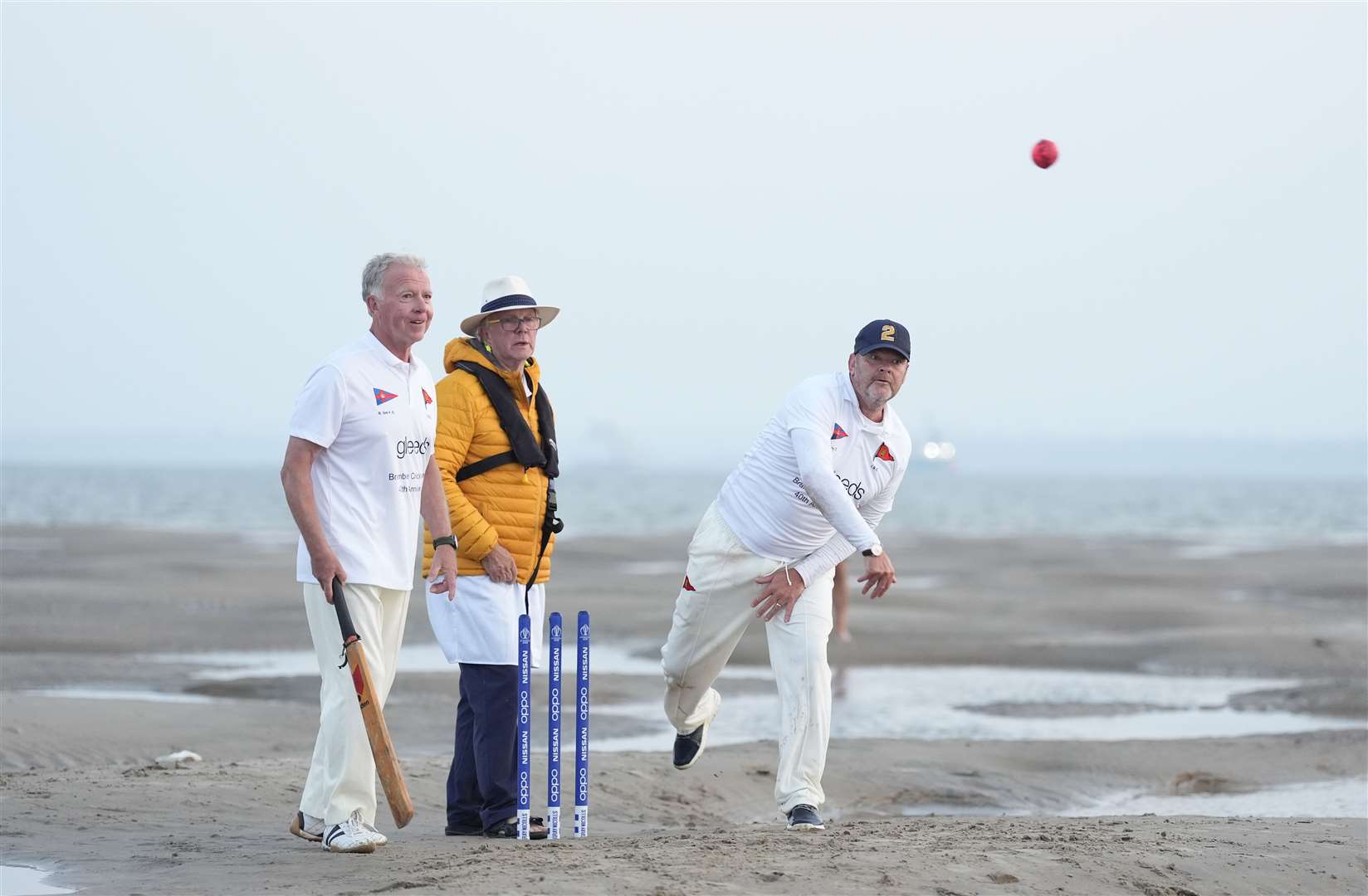 Bowlers had to work with a soggy pitch (Andrew Matthews/PA)