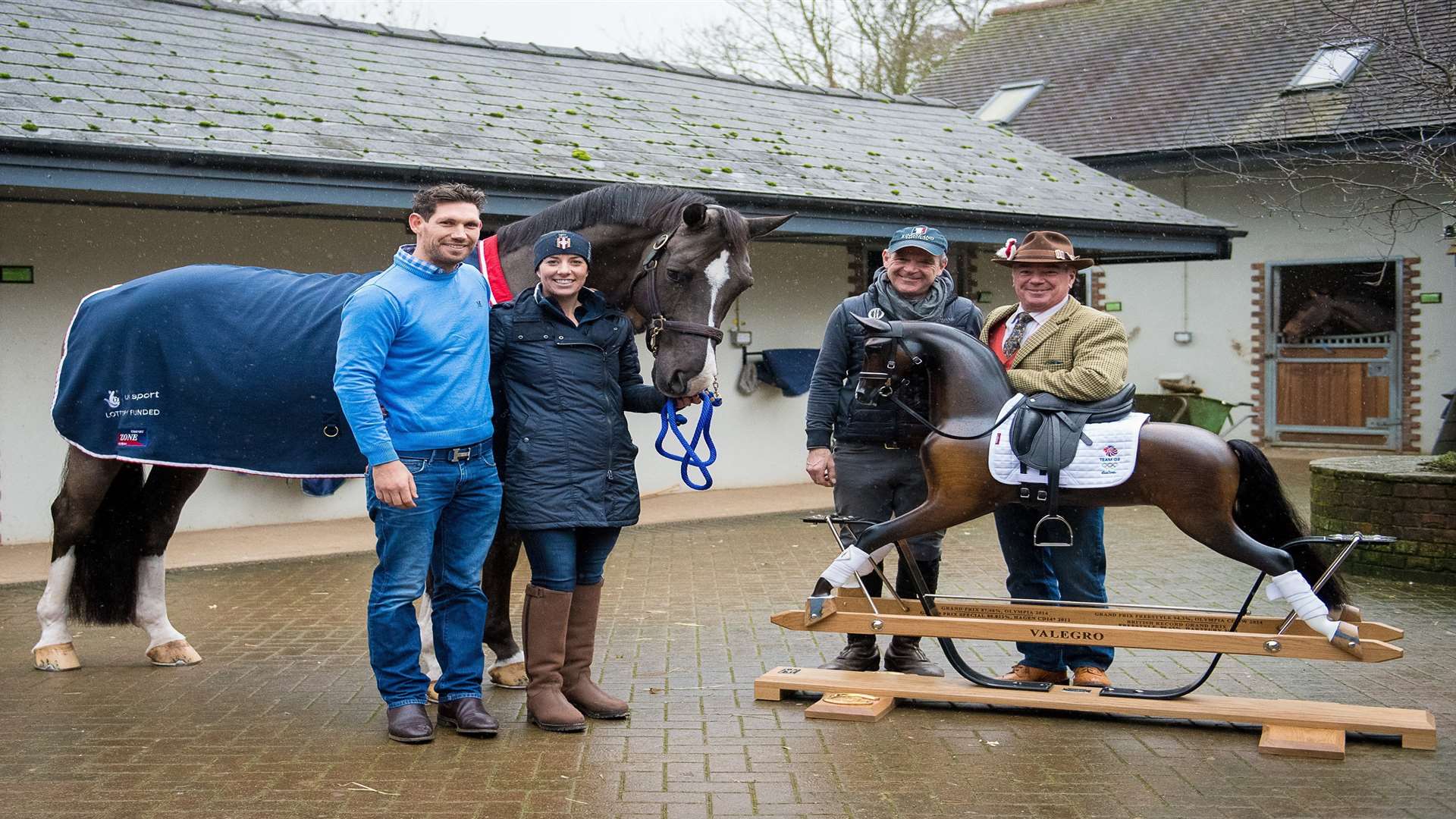 The world's greatest dressage horse, Valegro, meets his doppelganger - a rocking horse built by Stevenson Brothers