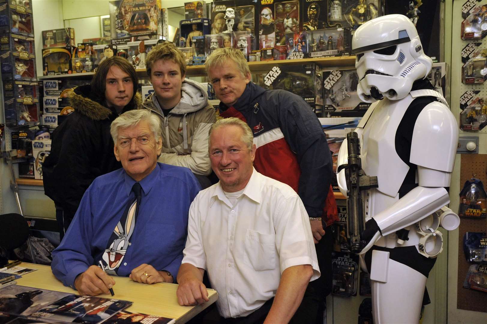 Meeting fans at the Time and Space shop, Broadstairs, in 2008.