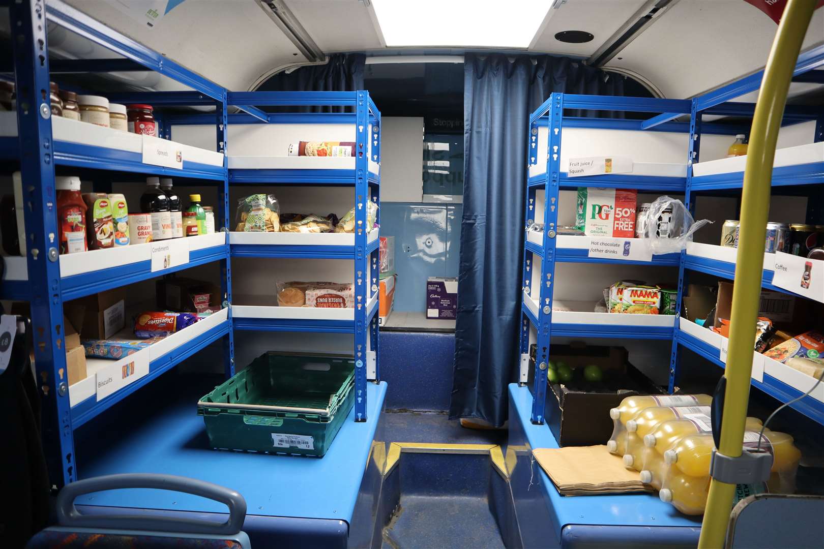 Inside the Sheppey Support Bus