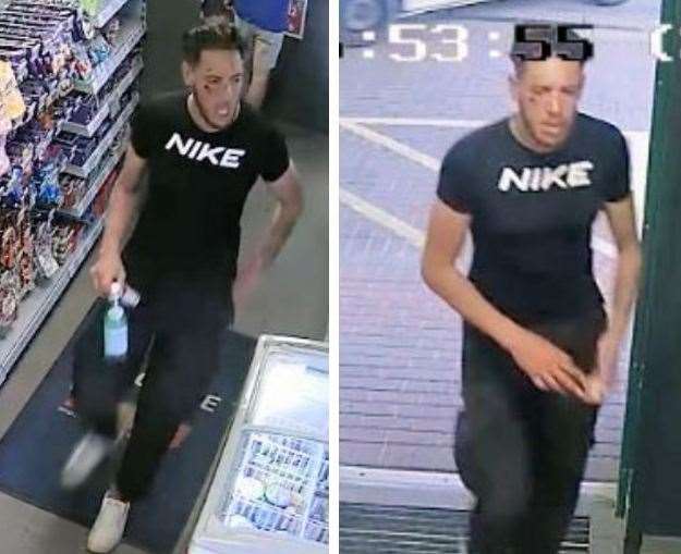 CCTV footage of Hamza Oueslati retrieved from a store in Maidstone. Picture: Kent Police