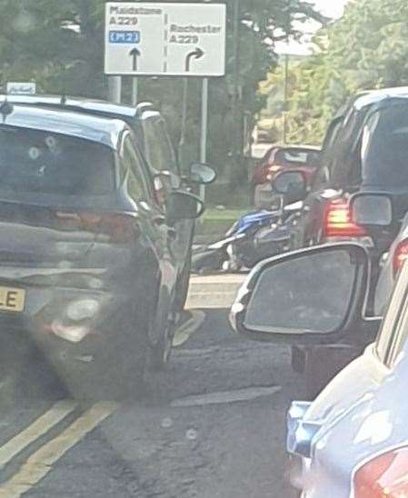 Crash in Maidstone Road, Chatham. Picture: Johnny Dillinger