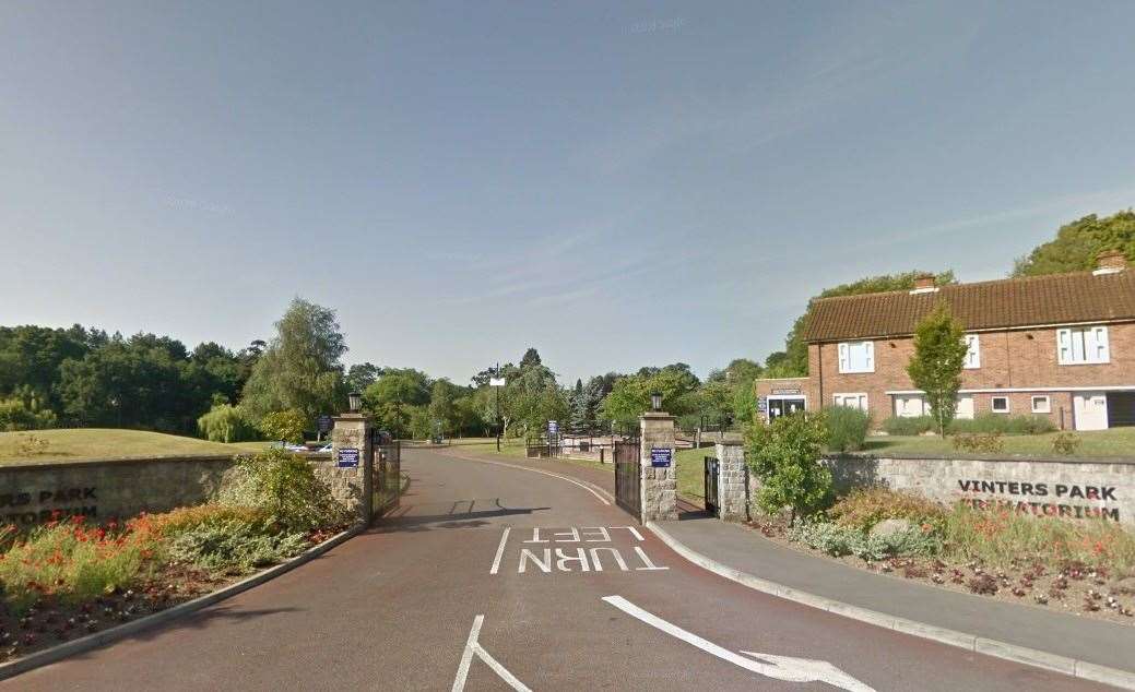 The entrance to Vinters Park Crematorium in Bearsted Road, Maidstone. Picture: Google Maps