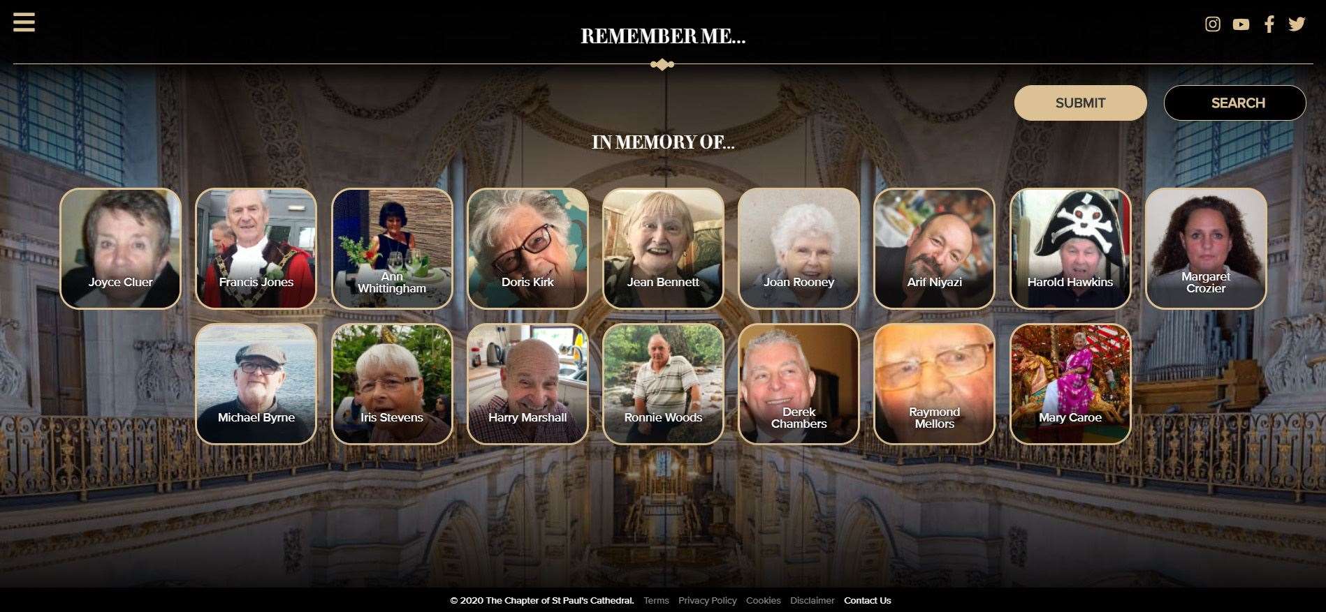 Screengrab from the website of the Remember Me initiative (St Paul’s Cathedral/PA)