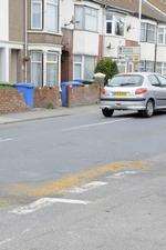 Scene of the incident in Queenborough Road, Minster, Sheppey