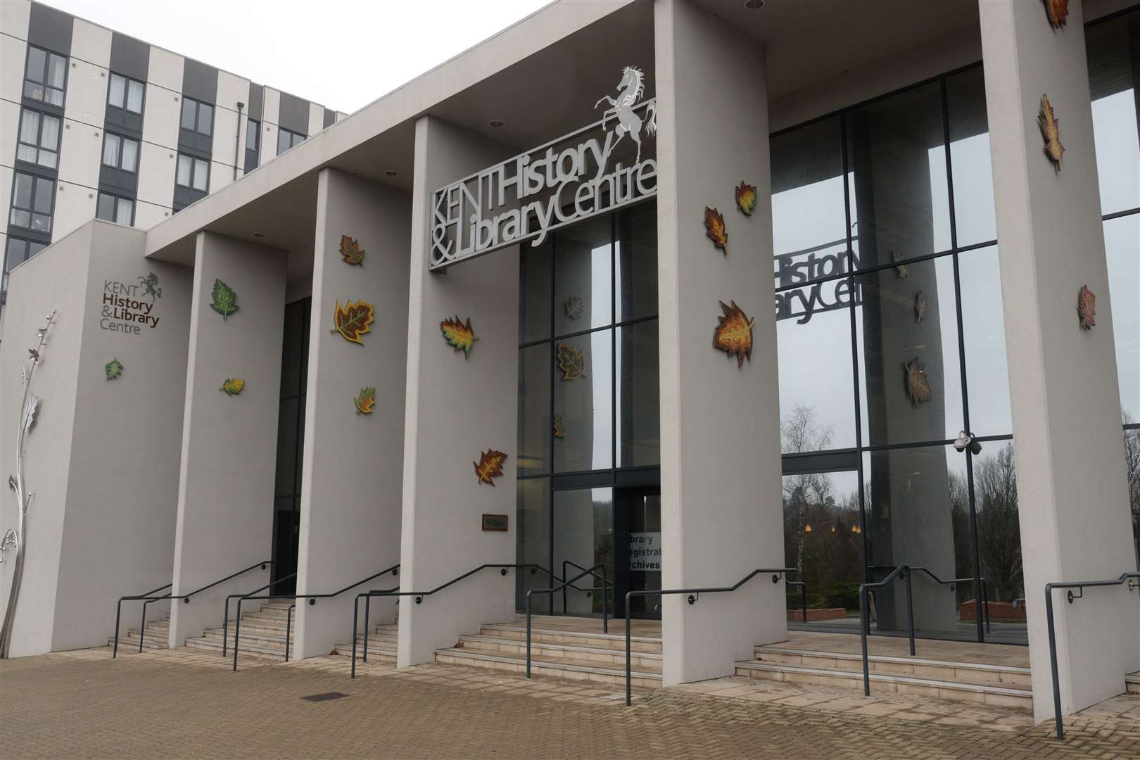 Maidstone Library in James Whatman Way. Picture: Chris Davey.