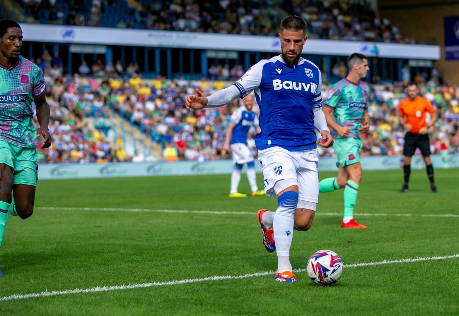 Max Ehmer will captain Gillingham this season under Mark Bonner Picture @Julian_KPI