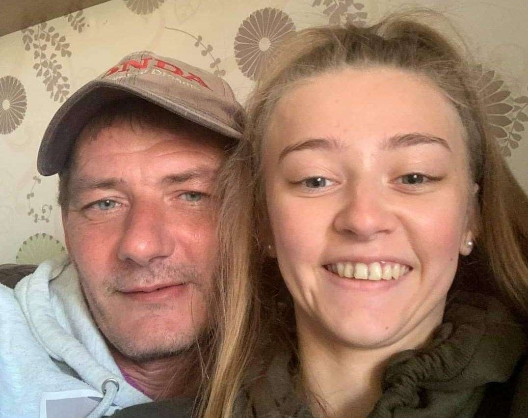 Andrew Looseley, left, pictured with his daughter Elektra, died after being punched outside a pub in Maidstone