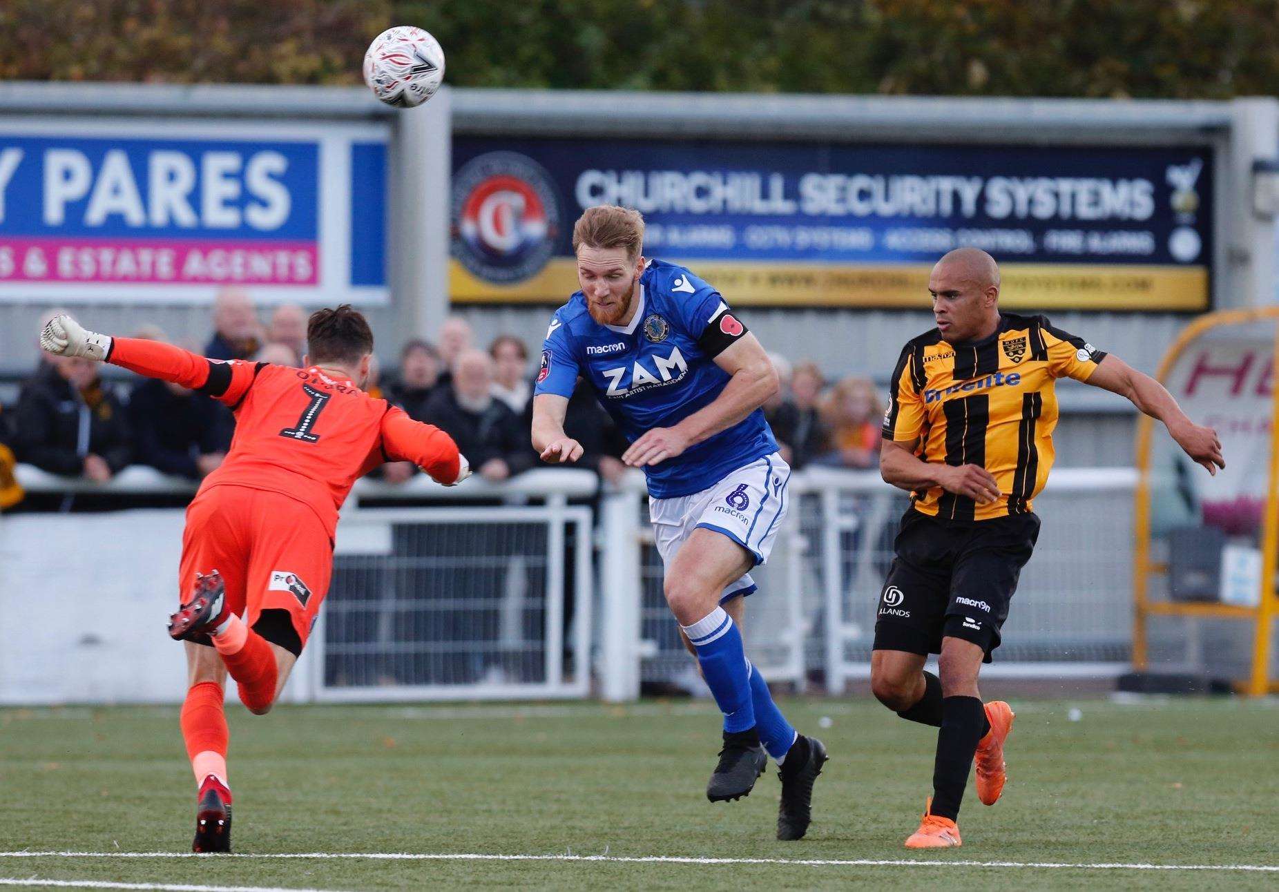 Elliott Romain causes panic in the Macclesfield defence Picture: Matthew Walker