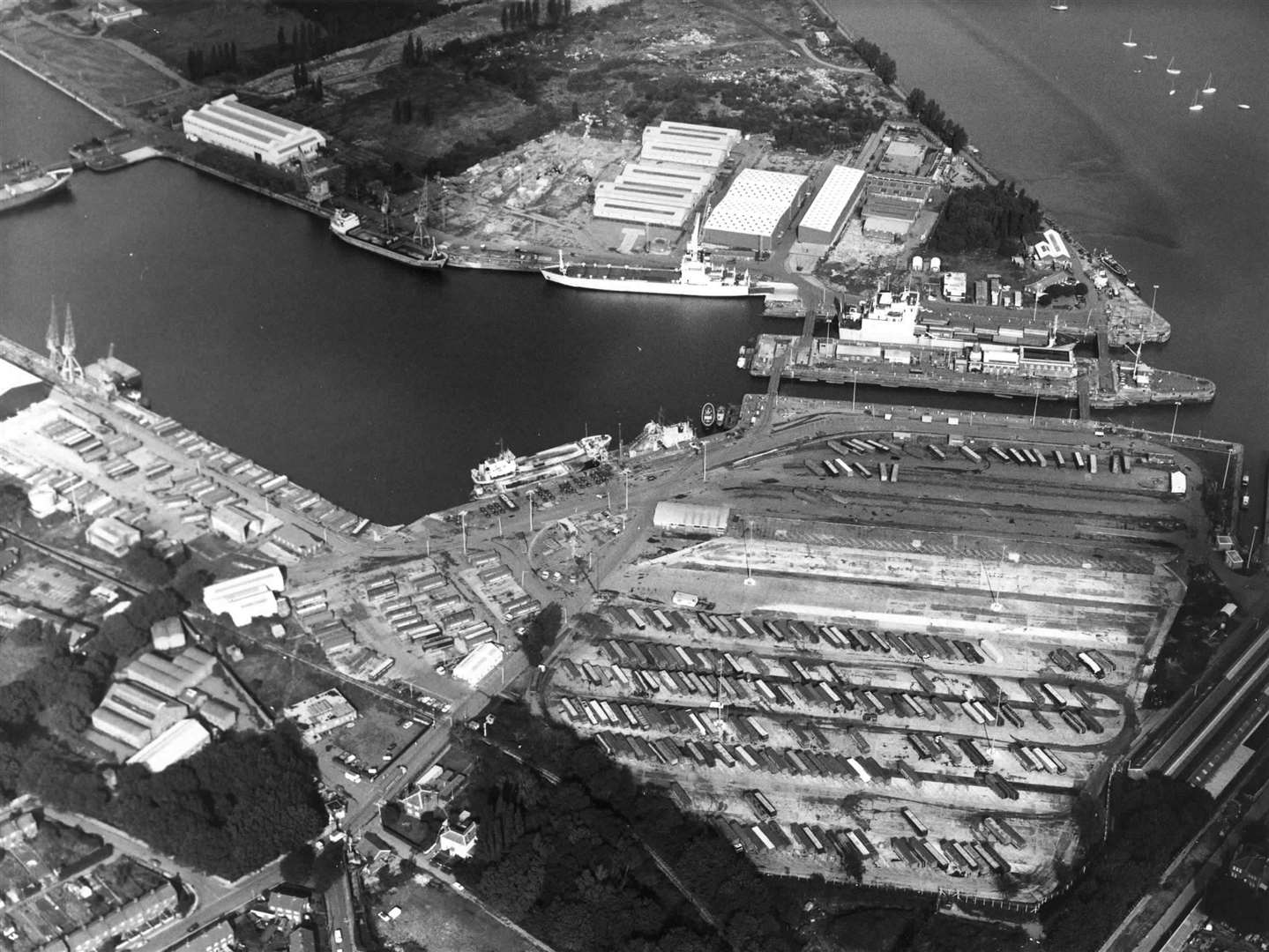 The Kent Line terminal at Chatham Docks in the mid-80s. Picture: Alan Fuller