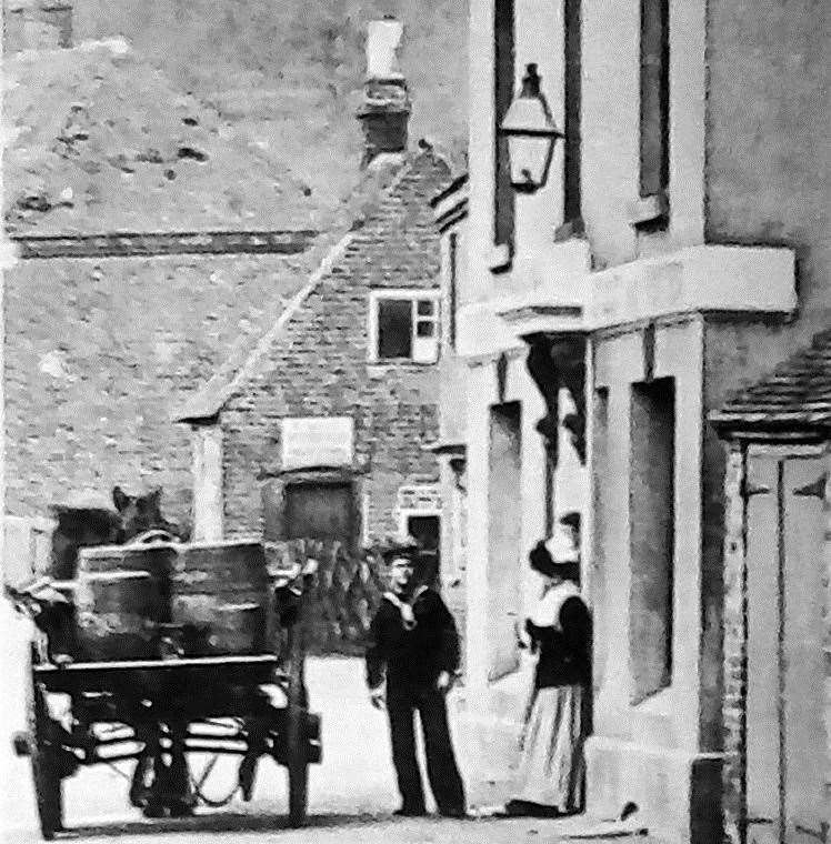 This picture from circa 1900 is believed to show retired sailor Bart Graham, who died outside the Duke’s Head after he was trampled by a horse while trying to break up a fight. Picture: dover-kent.com