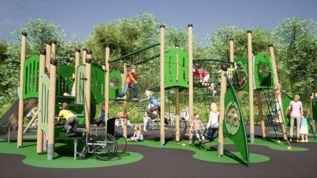 CGI of the planned playground for Shorne Woods Country Park Picture: Playdale