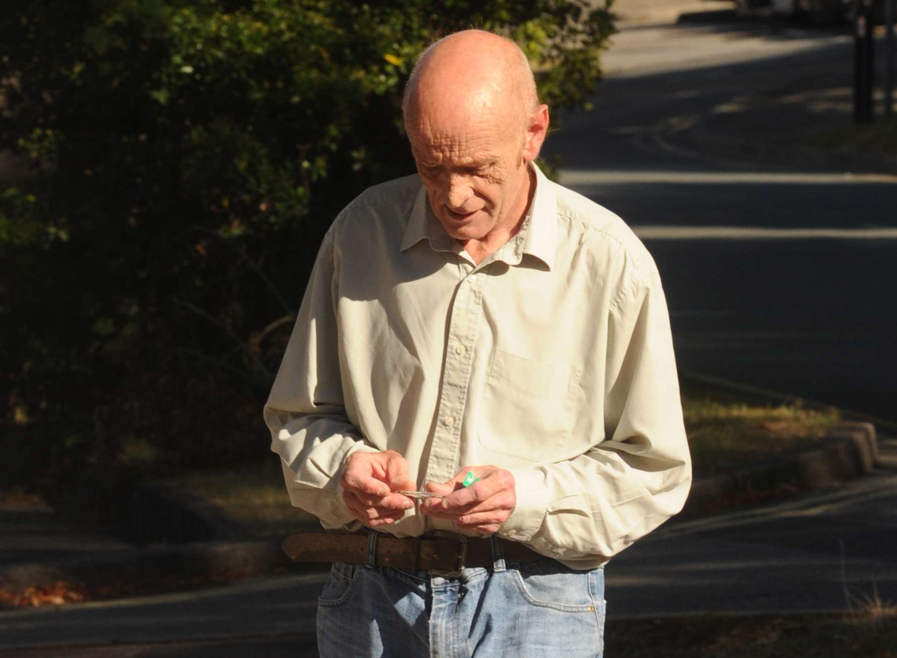 John Boston entering court