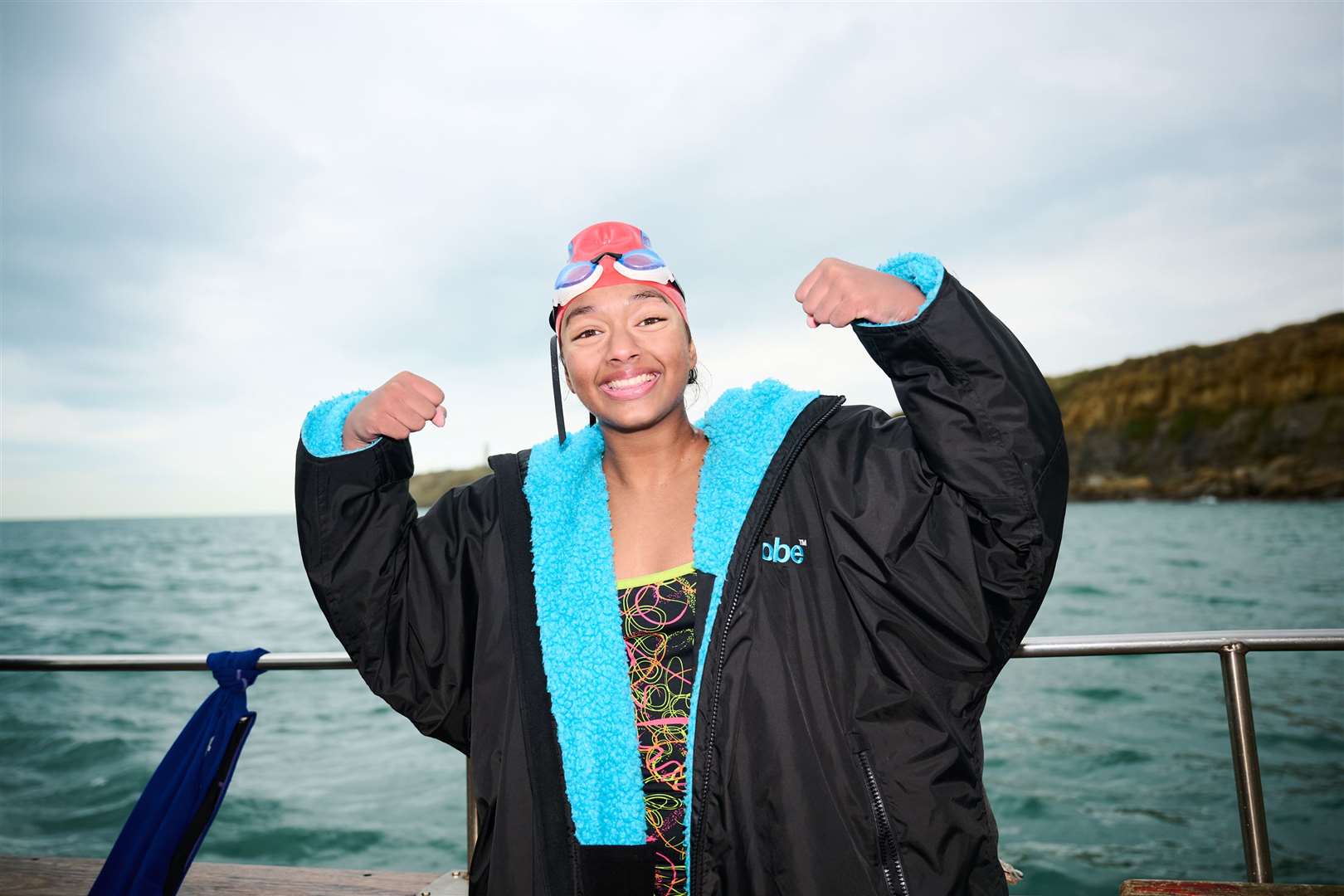 Prisha Tapre swam around 21 miles from Dover to Cap Gris Nez for charity (Paul Meyler/PA)