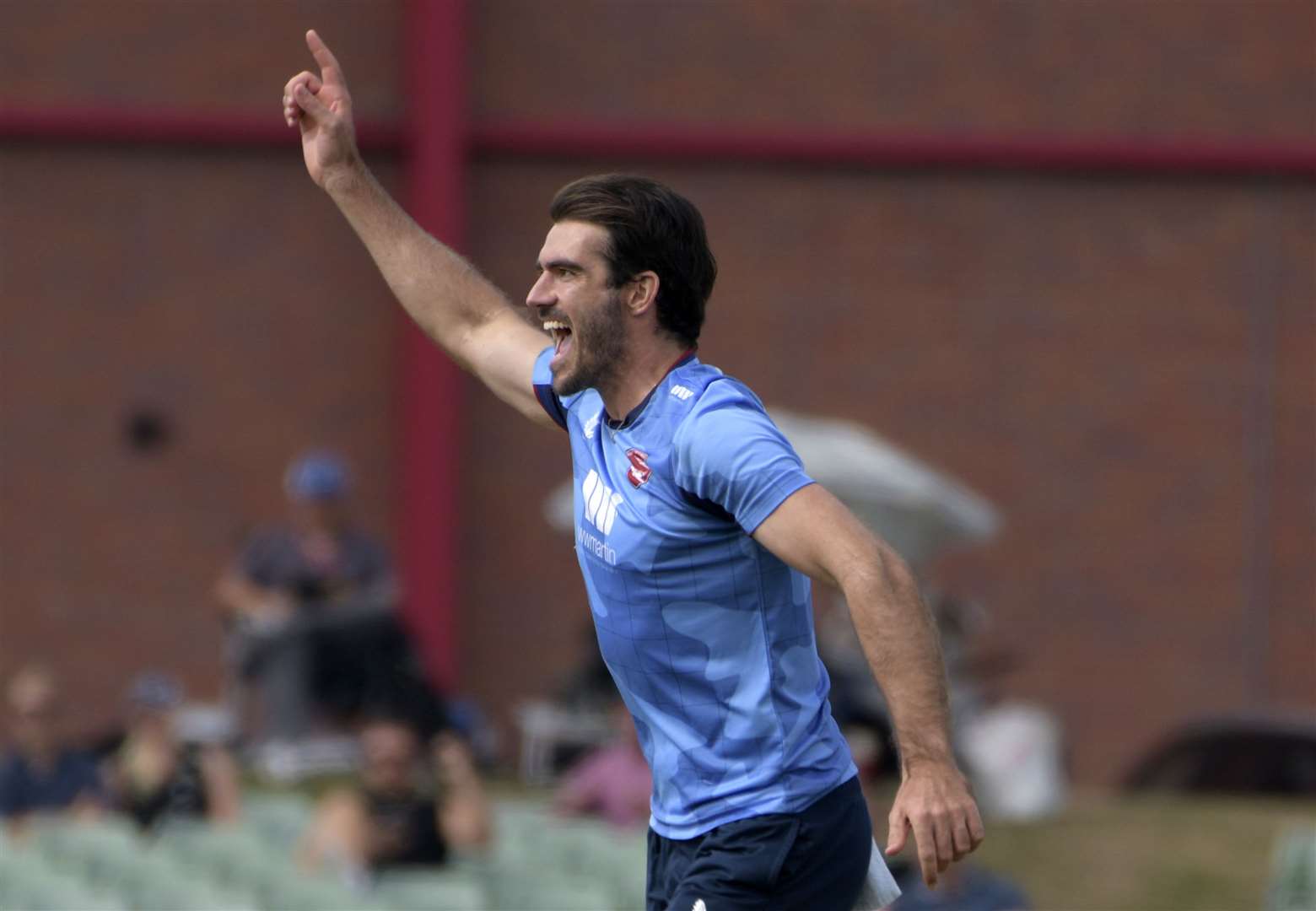 All-rounder Grant Stewart - was Kent's most economical bowler but it was a tough day in the field on day one against Essex for them. Picture: Barry Goodwin