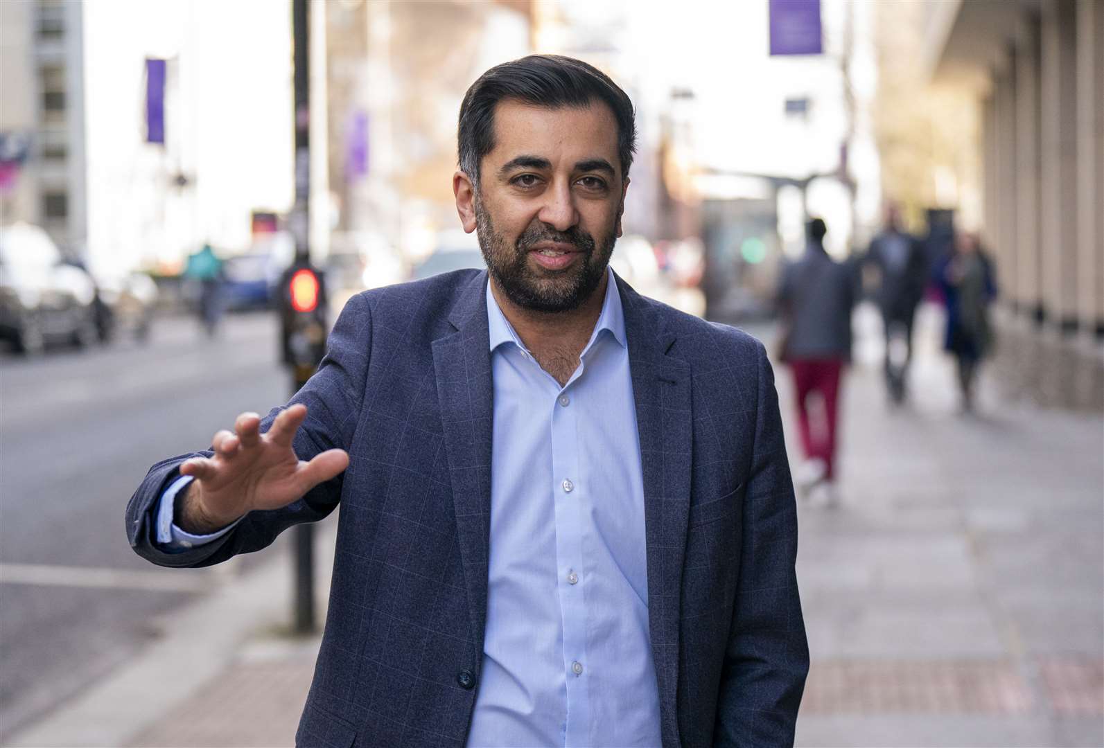 Humza Yousaf said Mr Swinney’s endorsement was a ‘massive boost’ for his campaign to be the next SNP leader and Scottish first minister (Jane Barlow/PA)