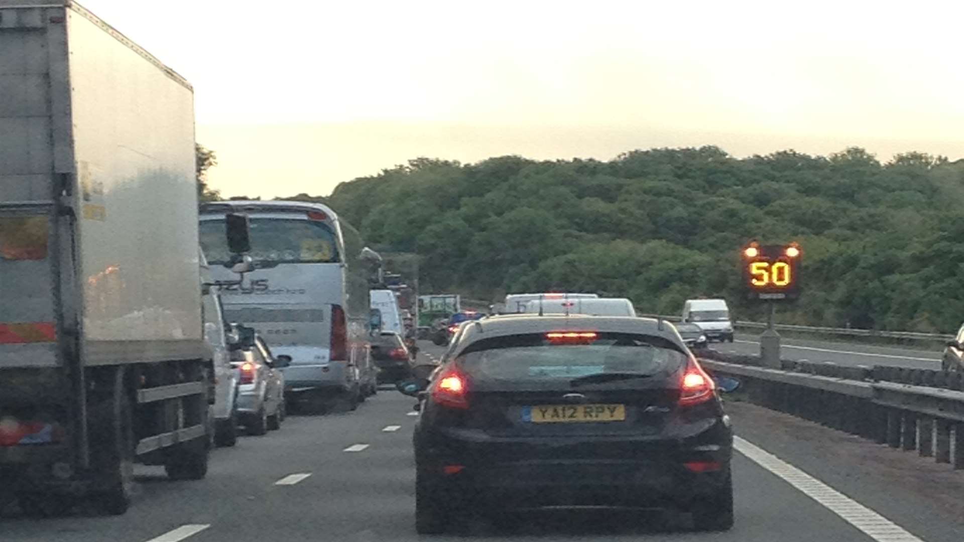 Traffic caught in the M2 tailbacks