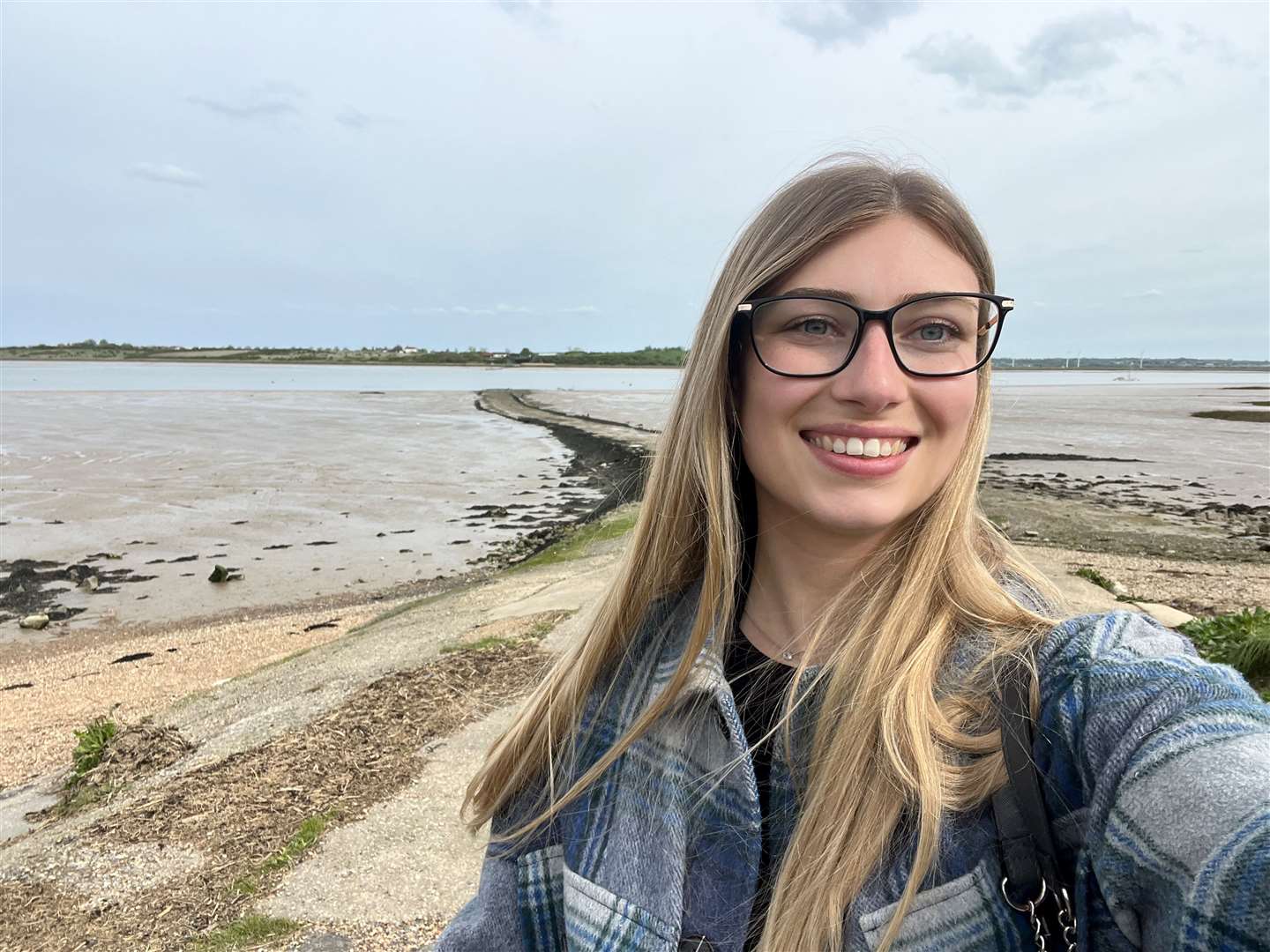 Reporter Chantal Weller at Oare Marshes nature reserve near Faversham