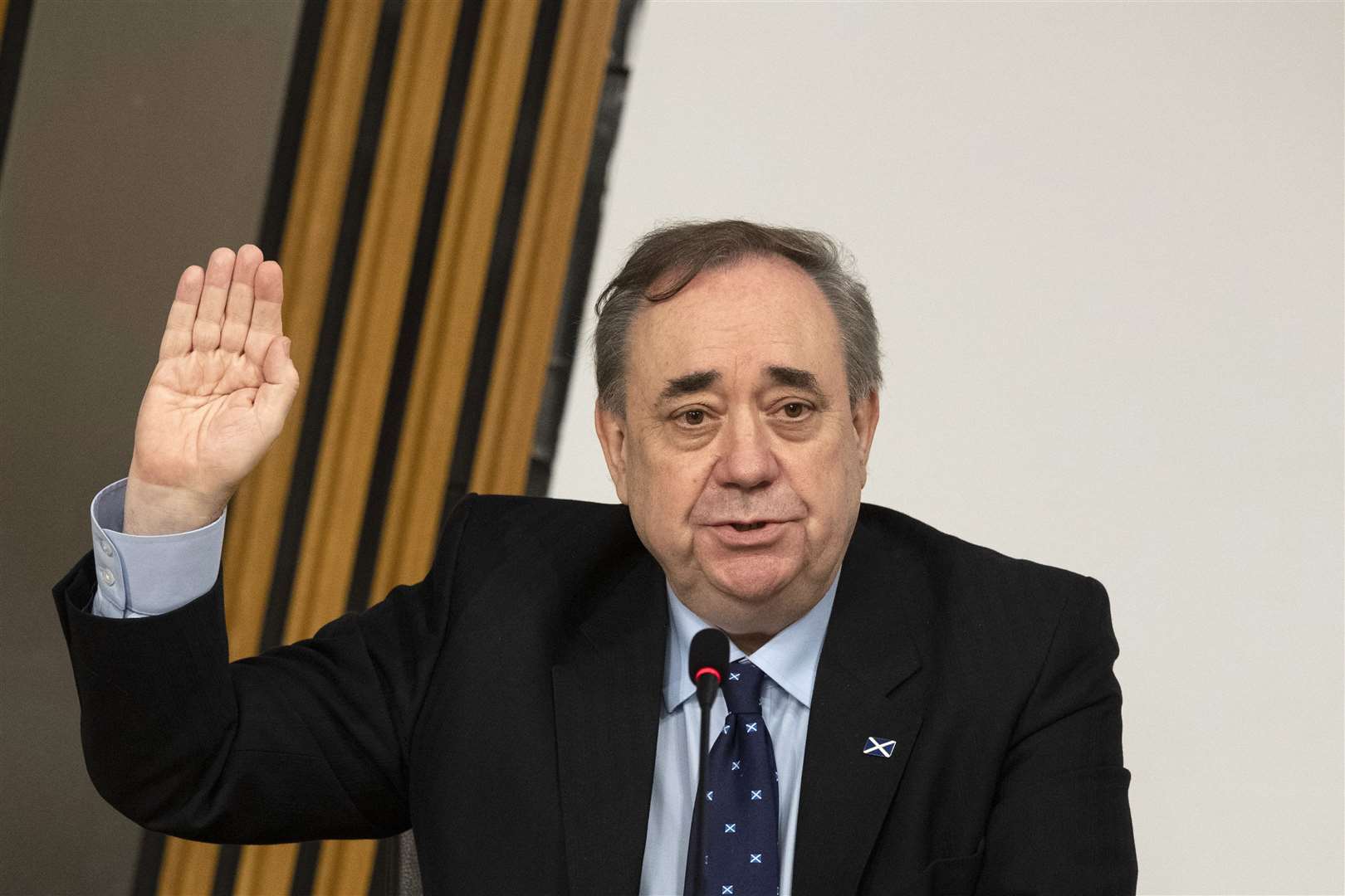 Former first minister Alex Salmond is sworn in (Andy Buchanan/PA)