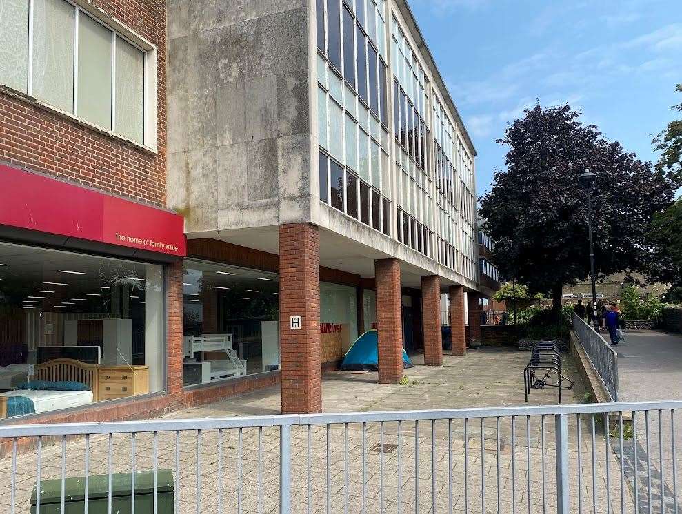 The site where the new youth hub will be, which has hosted rough sleepers' tents for some time