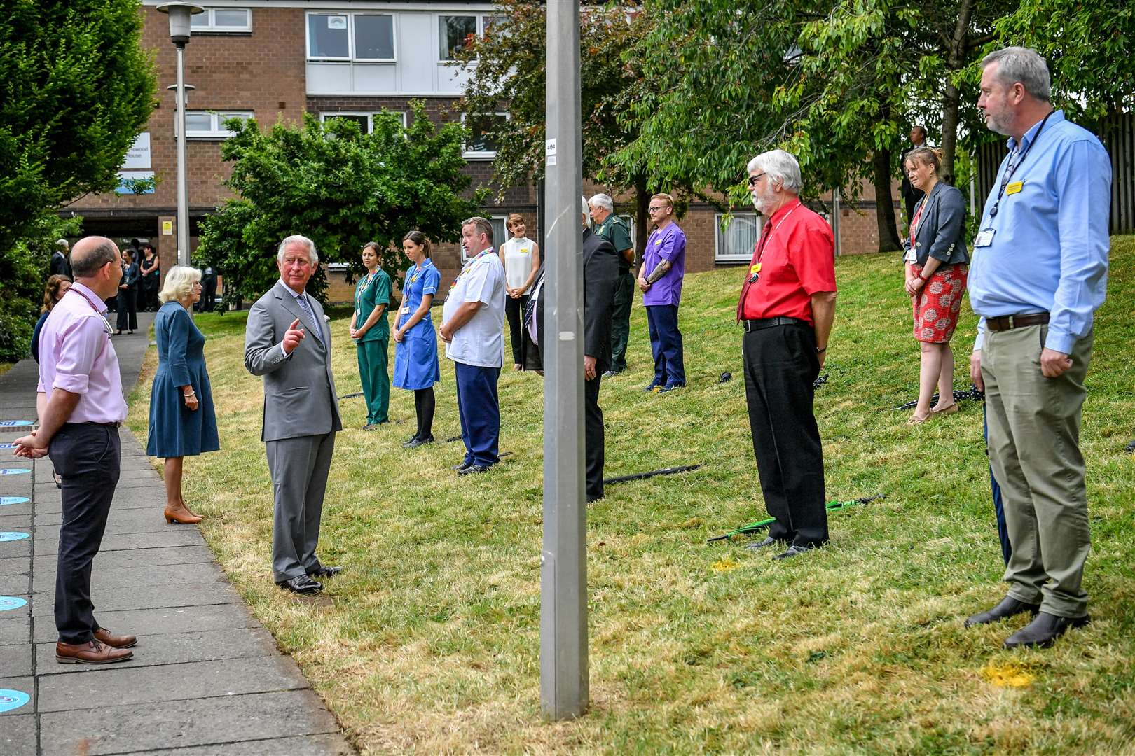 Charles and Camilla praised frontline workers (Ben Birchall/PA)