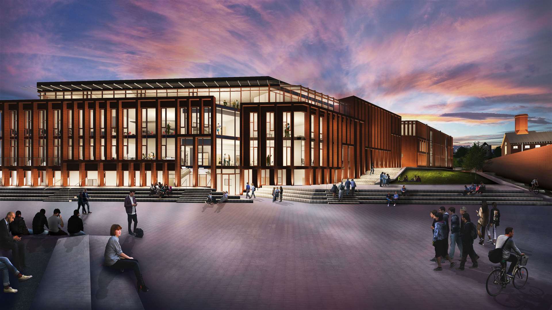 CGI of the STEM building with no hint of plant equipment
