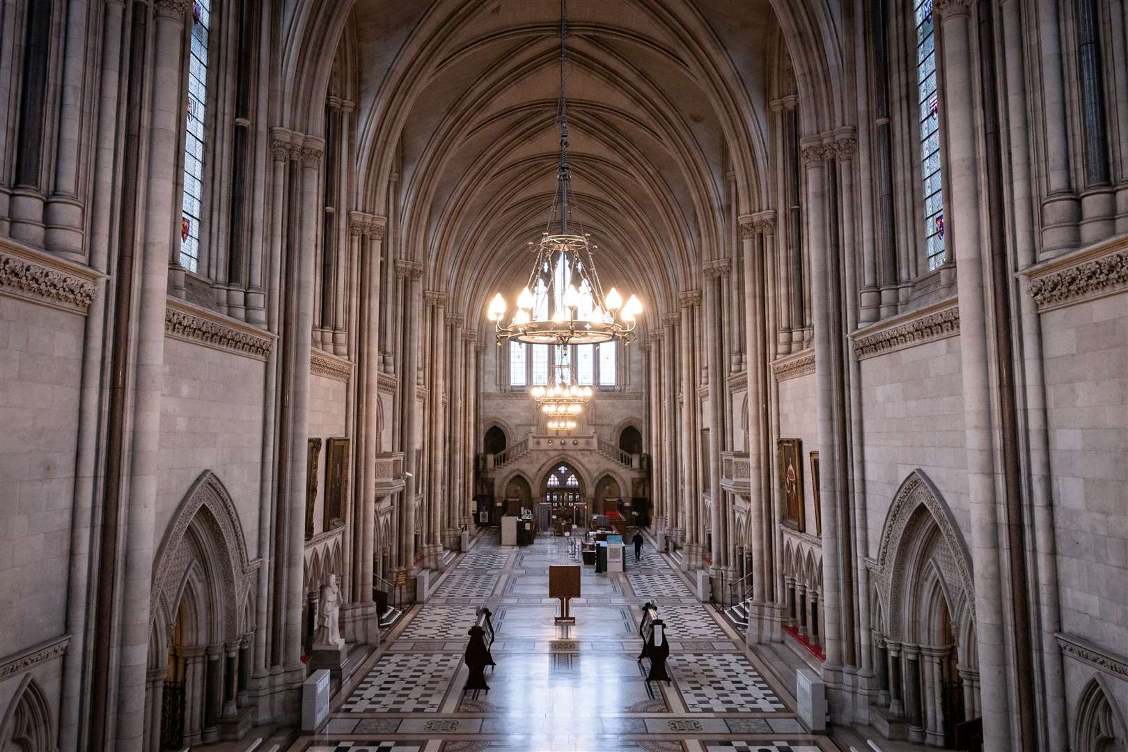 A view of the main hall at the Royal Courts of Justice in central London, where the appeal hearing is being held (Aaron Chown/PA)