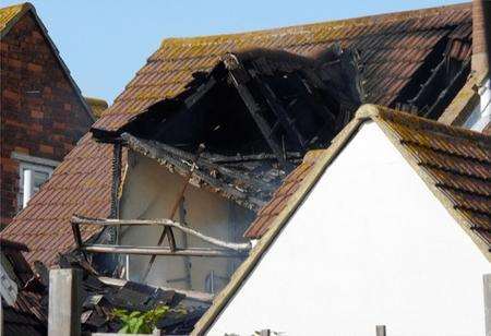 Fire at flat in Folkestone. Picture by Max Hess.