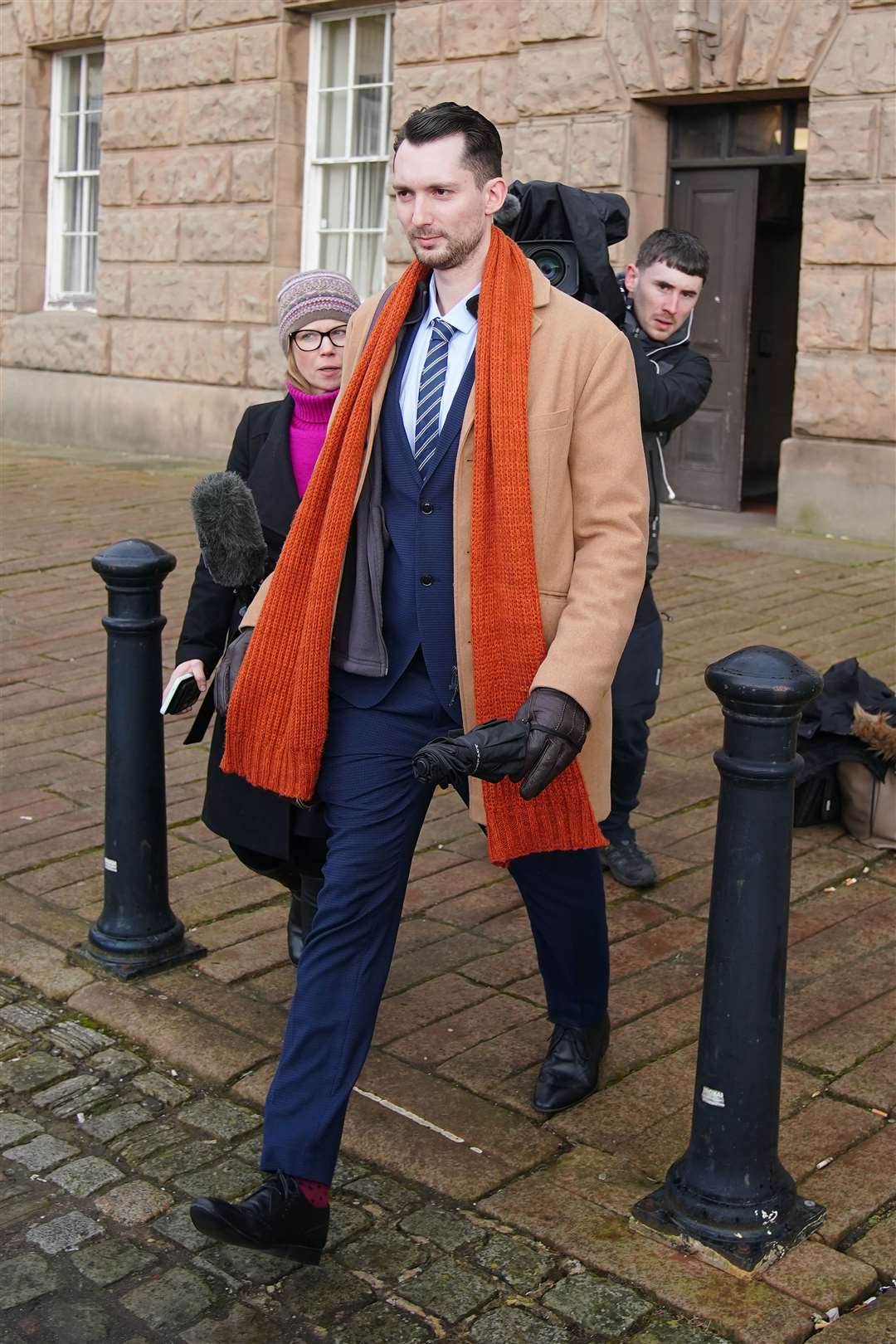 Matthew Melling, 33, who was also fined, leaves Chester Crown Court (Peter Byrne/PA)