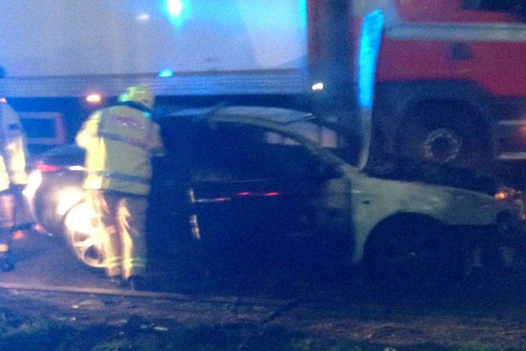 The burnt-out car on the A249 (Picture: Kent Police RPU)