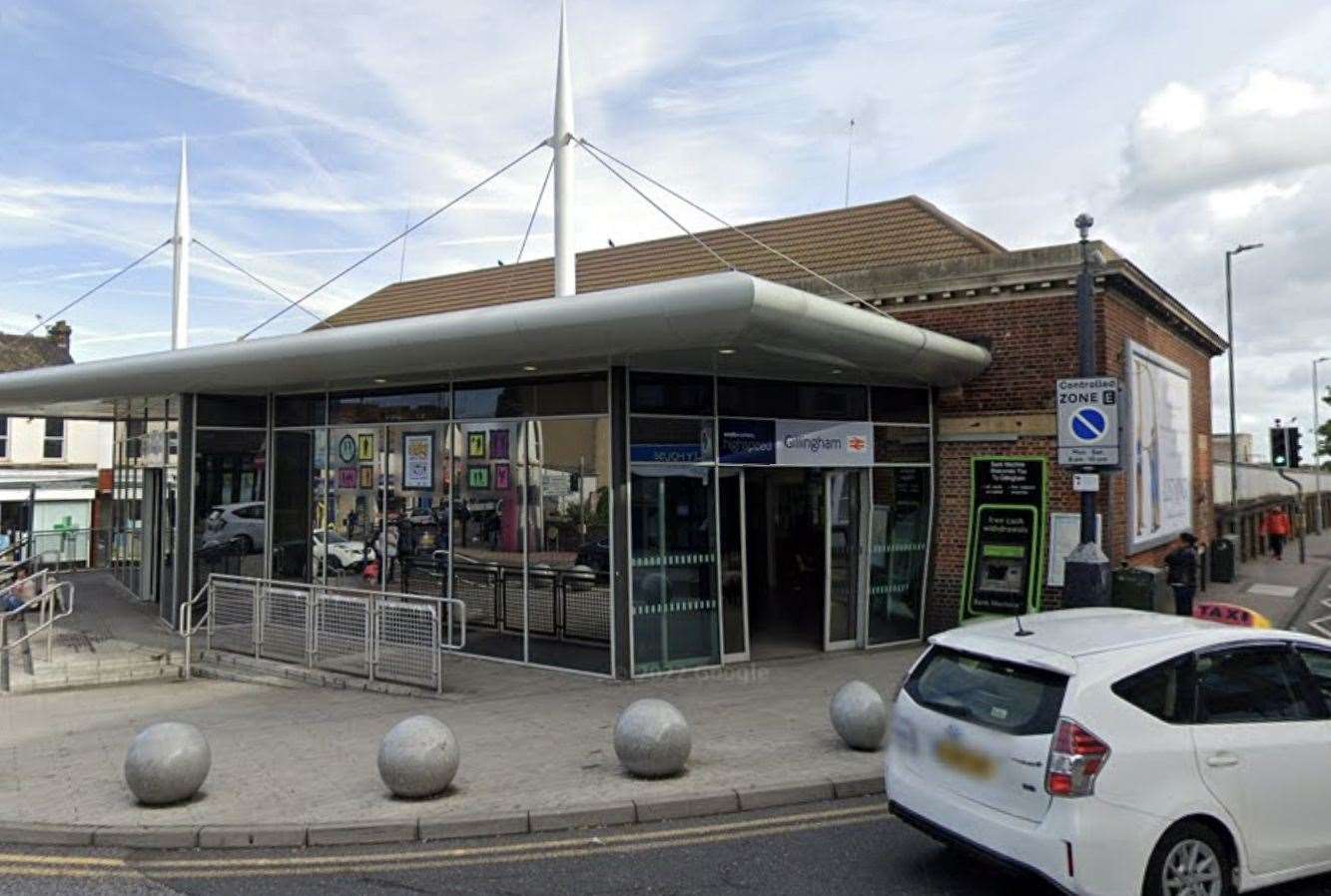 Police were called to Gillingham railway station after reports of teenagers being seen with weapons. Picture: Google Maps