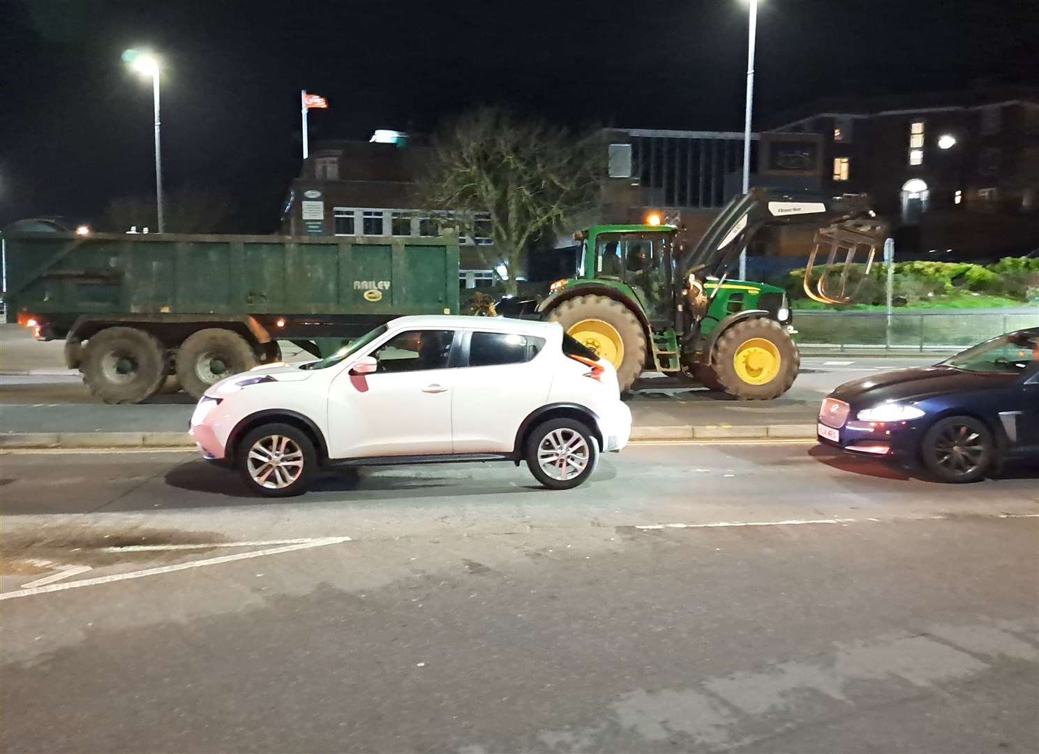 Tractors can be seen descending on Dover