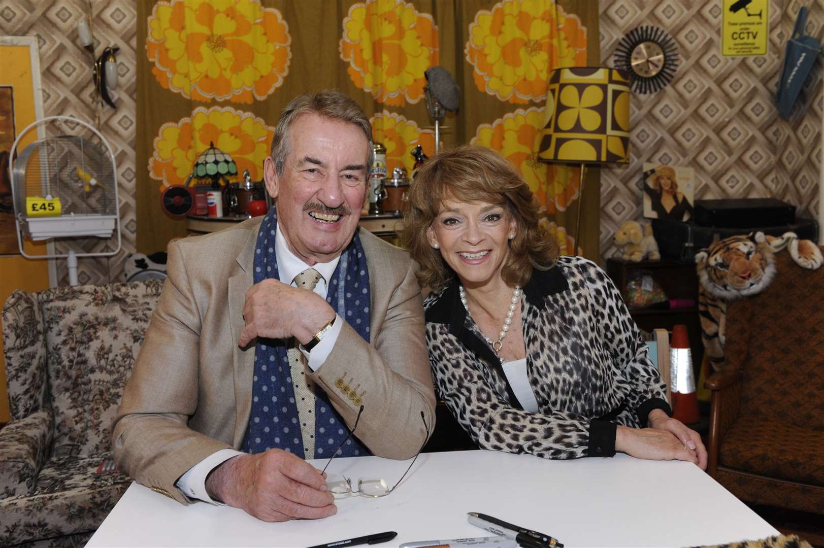 John Challis and Sue Holderness at the Only Fools and Horses Dreamland exhibition. Picture: Tony Flashman